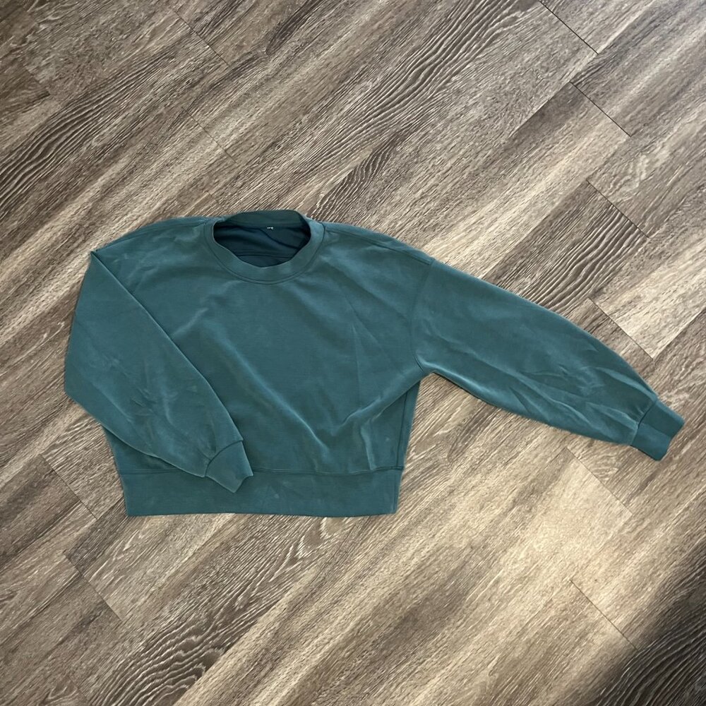 Lululemon Softstreme Perfectly Oversized Cropped Crew Teal